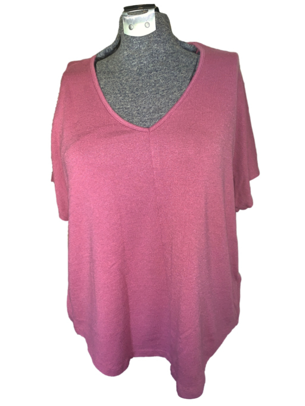 Women's Gap V-Neck Short Sleeve Tee, Size S, Pink